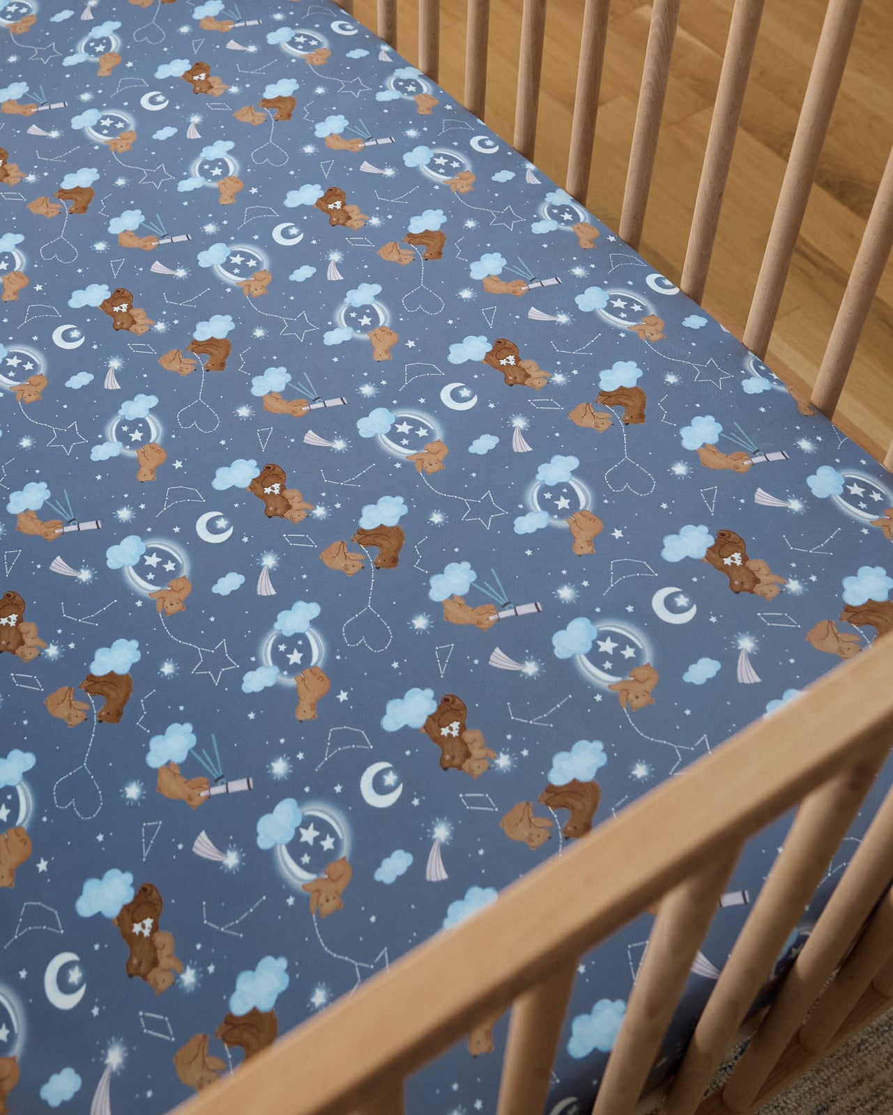 Constellation Cubs Fitted Crib Sheet - Standard