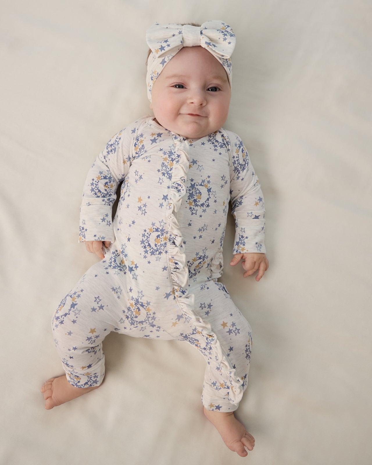 Lullaby Sky Ruffle Zippy - 6-9 months