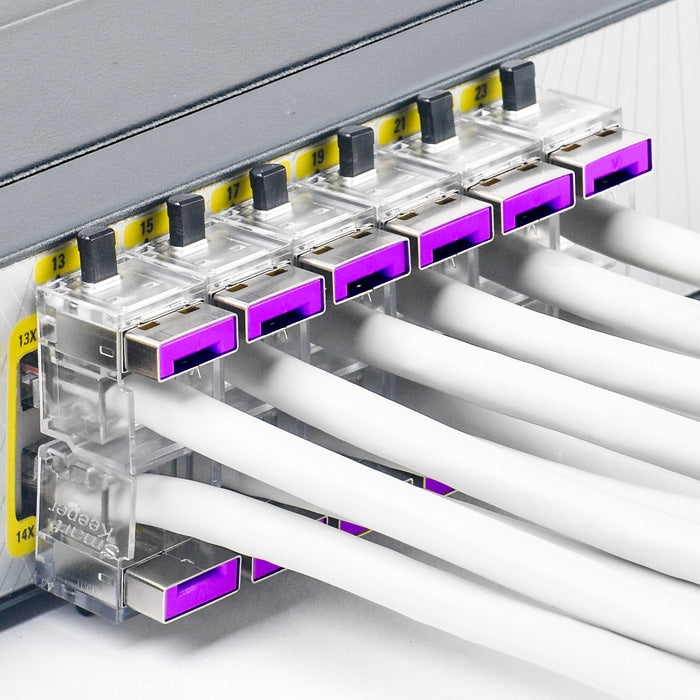 [SmartKeeper ESSENTIAL] 12 x LAN Kabel Schlösser ohne BASIC Typ Schlüssel / Lila Image