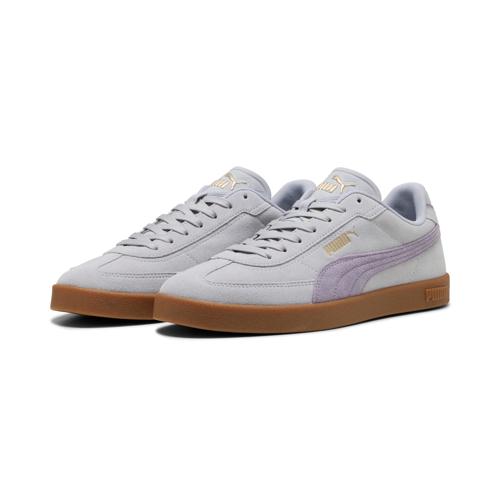 Sneaker PUMA "CLUB II ERA SUEDE", Damen, Gr. 40, vibrant silber, lila luster, unifarben, Schuhe Sneaker