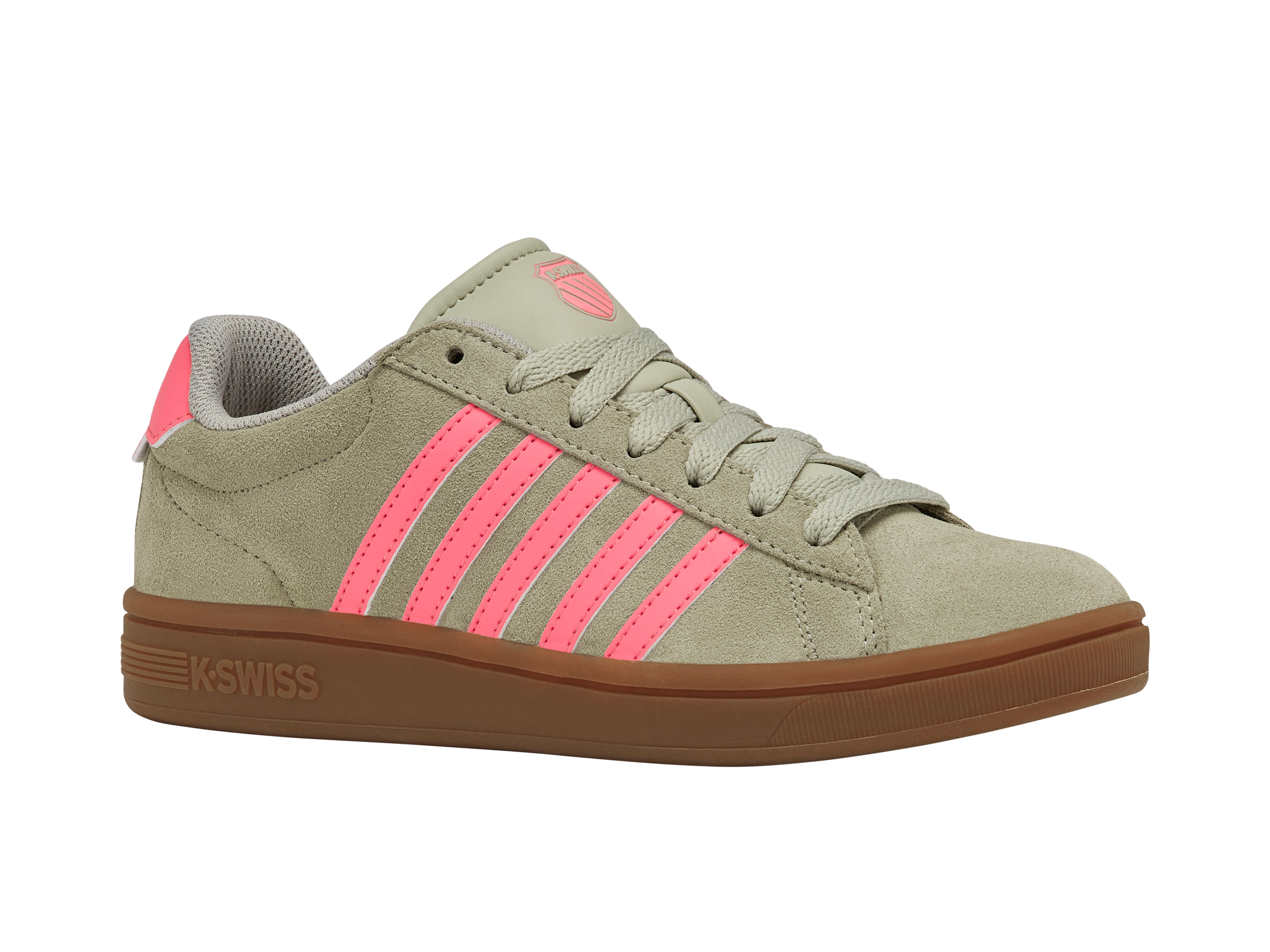 Sneaker K-SWISS "COURT TIEBREAK II SDE", Damen, Gr. 39, abstn, pnklem, gum, Leder, Schuhe Sneaker