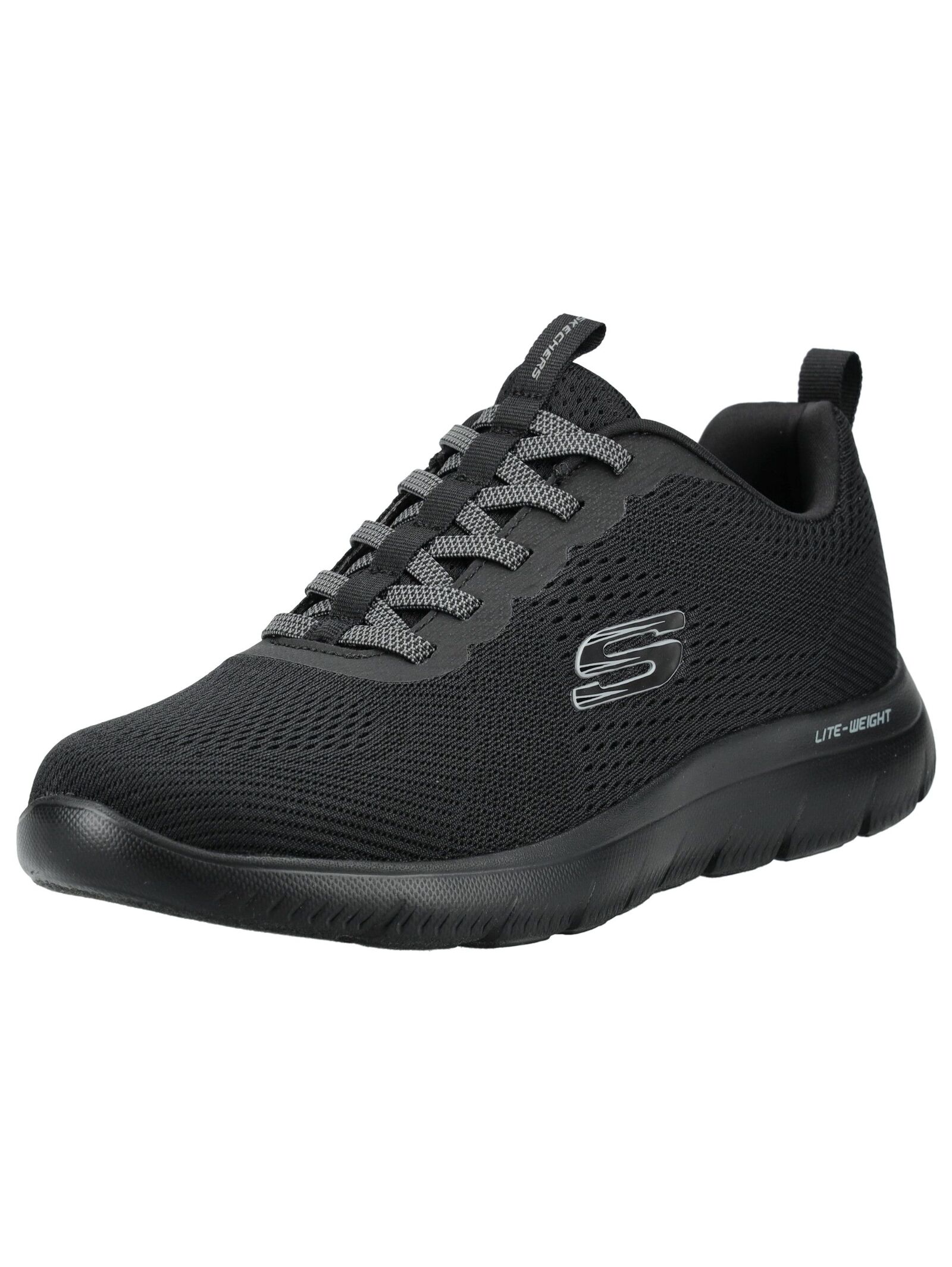 Sneaker SKECHERS "Skechers Sneaker Textil", Damen, Gr. 46, schwarz, Textil, Schuhe Sneaker