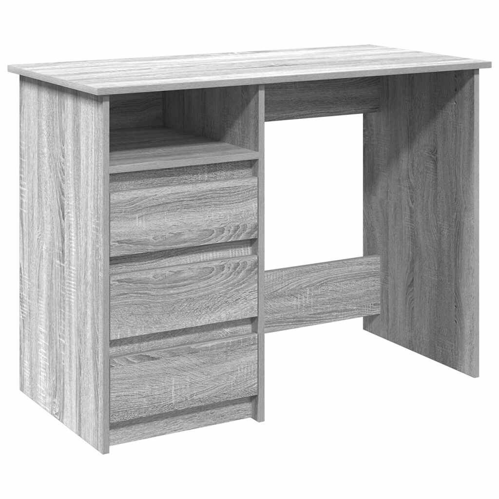 vidaXL Schreibtisch Grau Sonoma 102x50x75 cm Holzwerkstoff Image