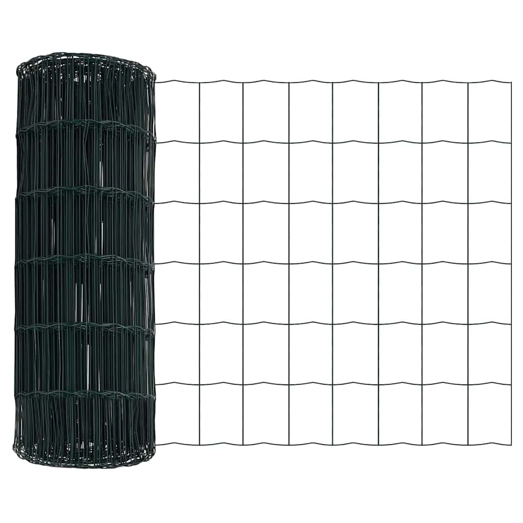 vidaXL Eurozaun Grün 0,8 x 25 m PVC-beschichtetes Eisen Image