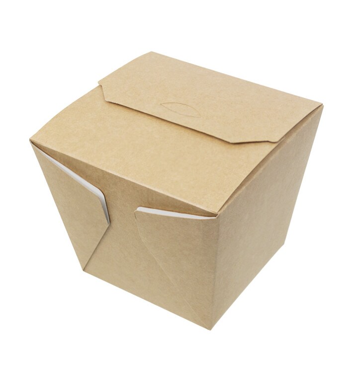 MONOUSO - Faltbox Pappe "To Go" Wok Kraft 950ml (25 Stück) Image