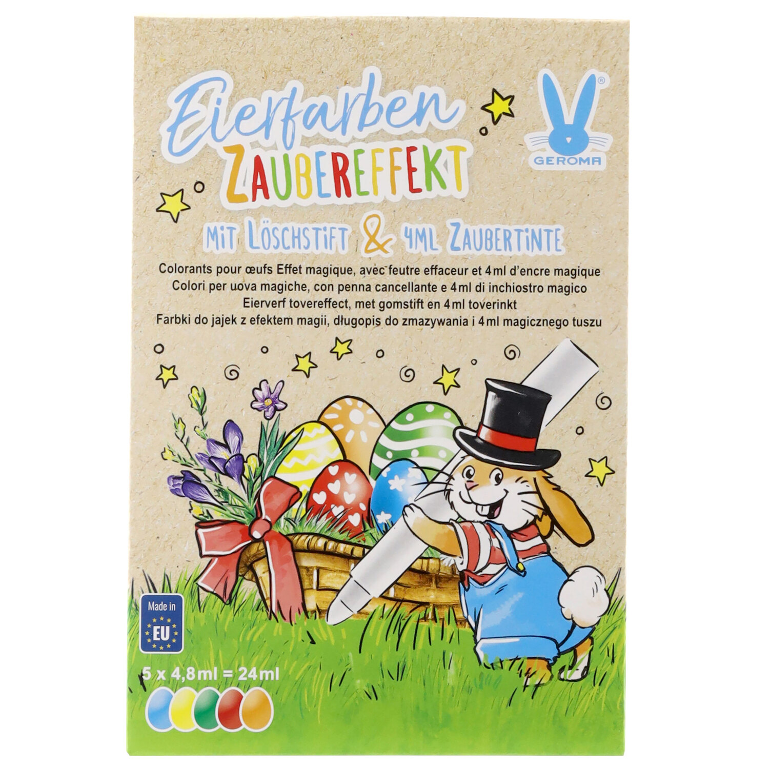 Colorants pour œufs "effet magique", 5 coloris