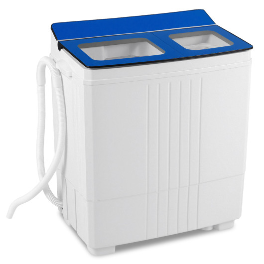 Costway Portable Washing Machine 18 lbs Mini Laundry Machine with 11 LBS Washer-Blue