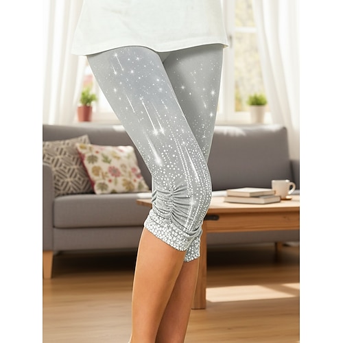 Damen Leggings Urlaub Mode Streetwear Wadenlang Hohe Taille Grafik Farbverlauf Drucken Komfort Weich Bequem Dehnbar Täglich Outdoor Urlaub Marinenblau Schwarz Grün Grau Sommer Frühling Herbst Schmale Image