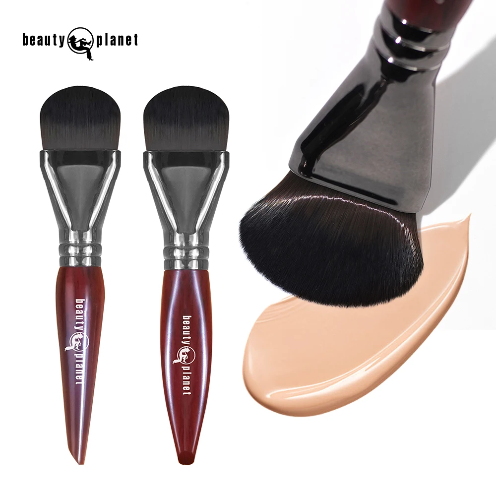 Beauty Planet Benutzer definiertes Logo Flat Foundation Kabuki Beauty Einzel kosmetik Synthetic Professional Foundation und Concealer Brush