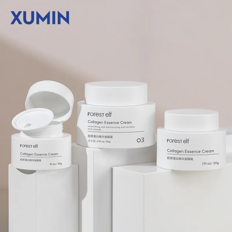 Großhandel 30ml 50ml 100ml Kunststoff PP Gesichts creme Gläser White Beauty Kosmetik behälter für Hautpflege produkt