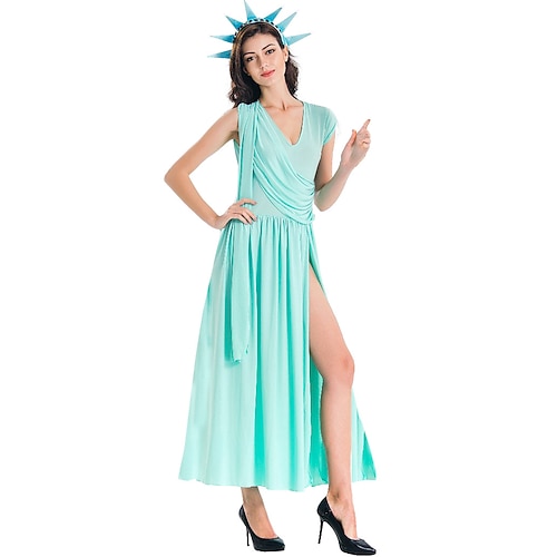 American 250 250-jähriges Jubiläum USA Freiheitsstatue Karneval Kleid Ausgefallene Kostüme Patriotisch Neuheit Erwachsene Damen Unabhängigkeitstag / 4. Juli 4. Juli Party Parade Einfaches Image