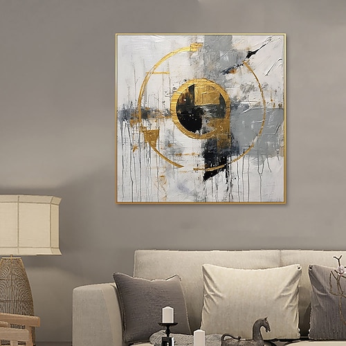 Handgemaltes Ölgemälde auf Leinwand, moderne abstrakte Wanddekoration für Zuhause, auf Keilrahmen gespannt / gerolltes, ungespanntes Gemälde Image