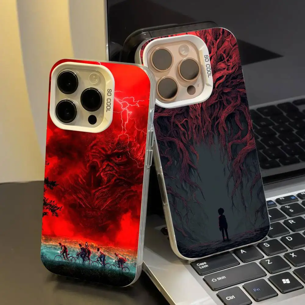 Cover Opaca per iPhone Serie TV Thriller 'S-stranger' per Modelli 17 16e 16 15 14 13 12 11 Mini Pro Max X XR XSMAX 8 7 Air Plus