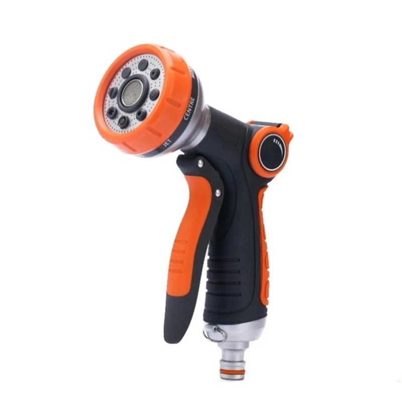 Tubo flessibile Pistola a spruzzo d'acqua Tubo flessibile per lavaggio auto regolabile Spray da giardino Pistola ad alta pressione portatile Ugello irrigatore Getto d'acqua a 8 modelli