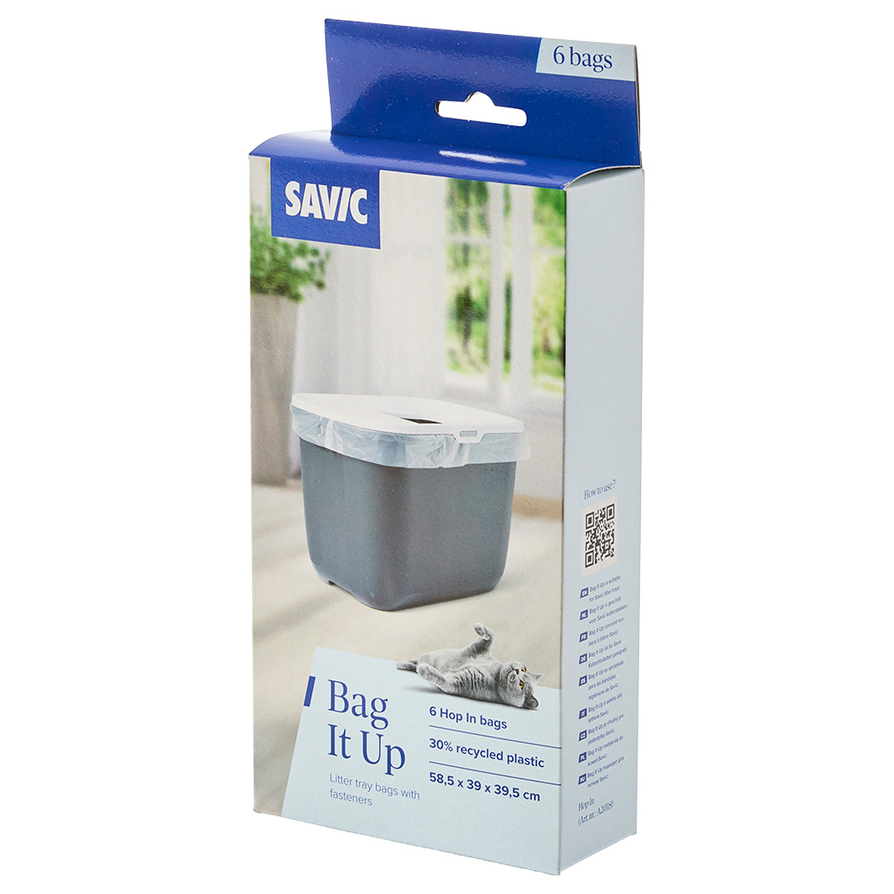 6xHop In Bag It Up Litter Tray Bags Hop In Cat Litter Box Savic Cat Litter Boxes & Trays