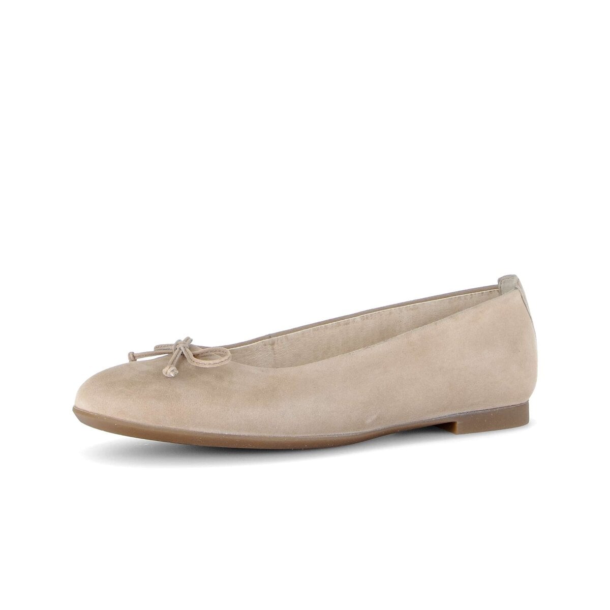 Ballerina GABOR "Eleganter Ballerina Rauleder", Damen, Gr. 38, beige, Schuhe Ballerina