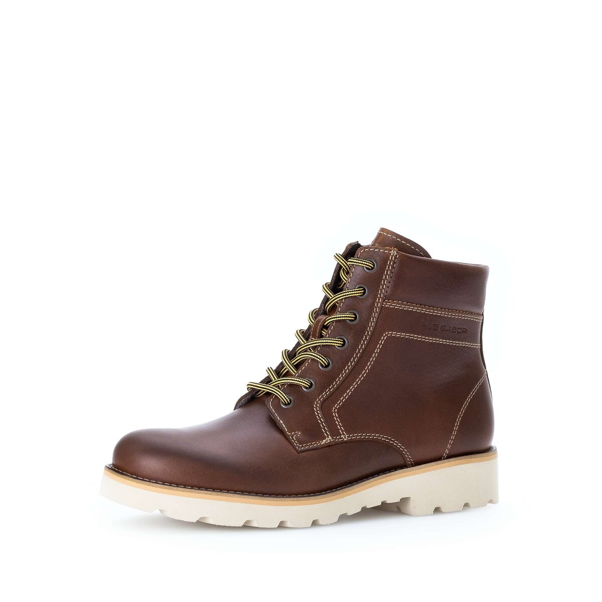 Stiefel GABOR "Gabor Boot Glattleder", Herren, Gr. 43, braun, Schuhe Stiefel