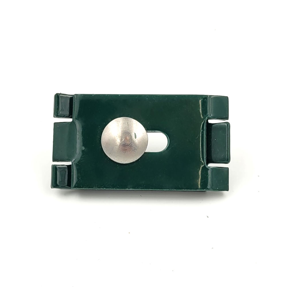zauniversum® Zaunzubehör 10x Zaunmatten Eckverbinder lang Grün (RAL 6005) Image