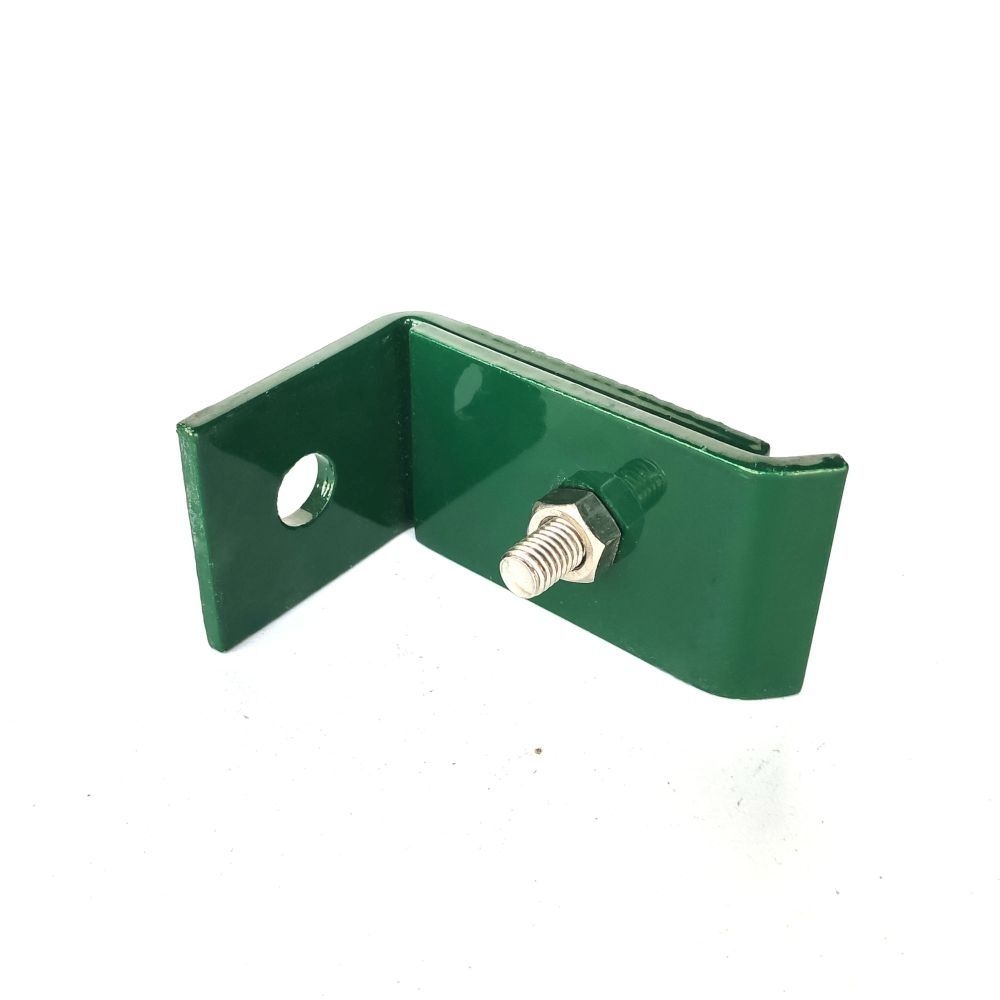 zauniversum® Zaunzubehör 3x Zaunanschlusswinkel Doppelstabmatten Zaun Winkel Grün (RAL 6005) Image