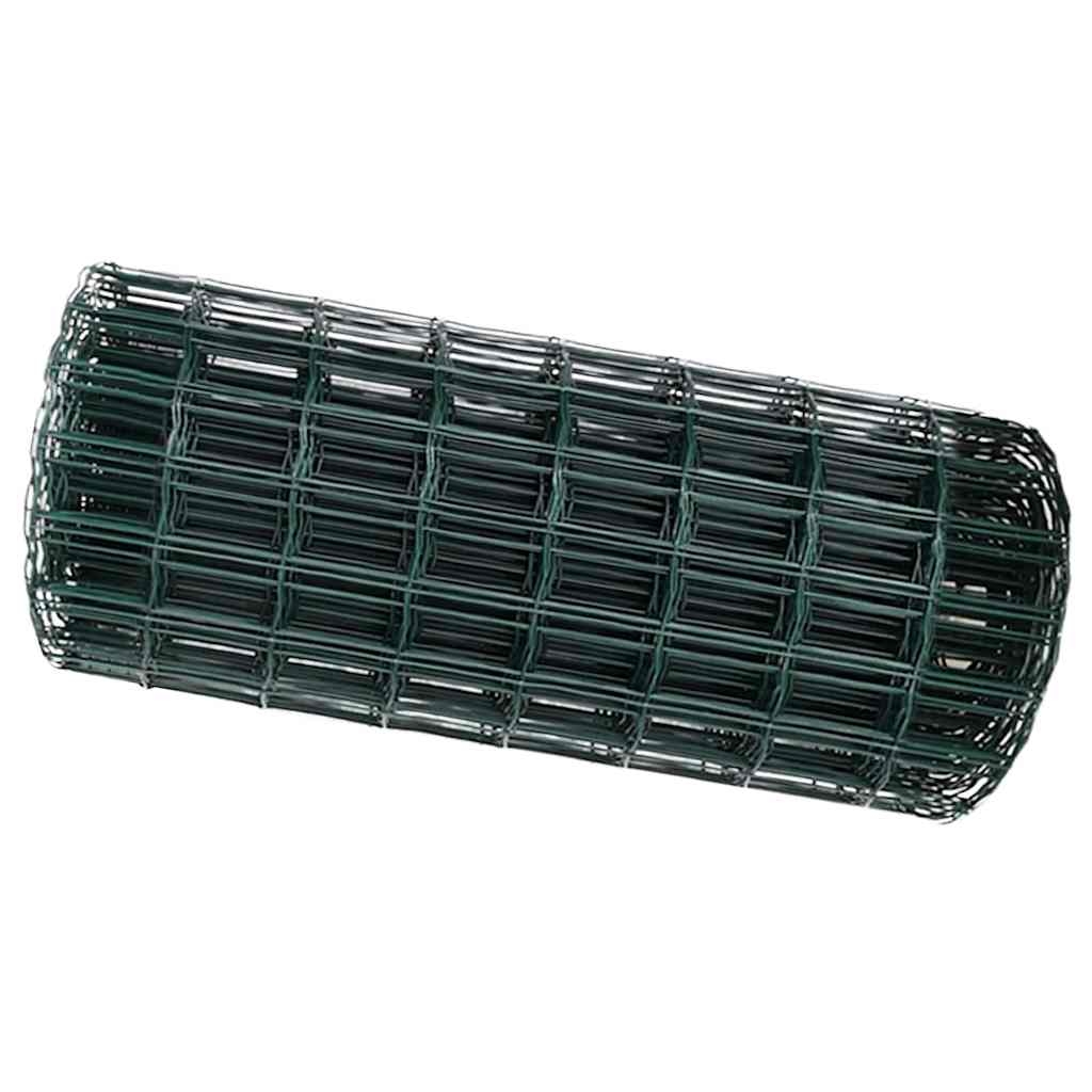 vidaXL Eurozaun Grün 0,4 x 25 m PVC-beschichtetes Eisen Image