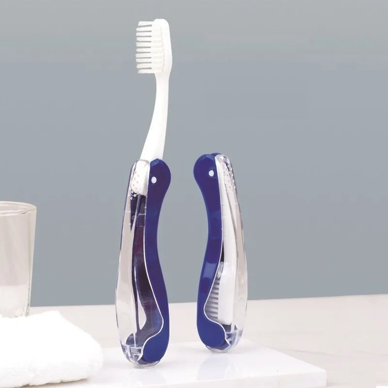 Igiene orale portatile monouso pieghevole da viaggio campeggio spazzolino da denti escursionismo spazzolino da denti strumenti per la pulizia dei denti