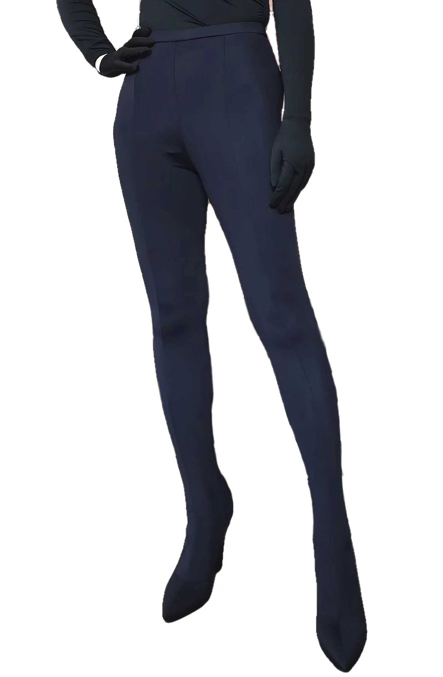 Große Größe 47, breite Passform, Stretch-Damen-Hosenstiefel, Oberschenkelhoch, individuelle Stiletto-Socken-Booties, hautenge Damenschuhe