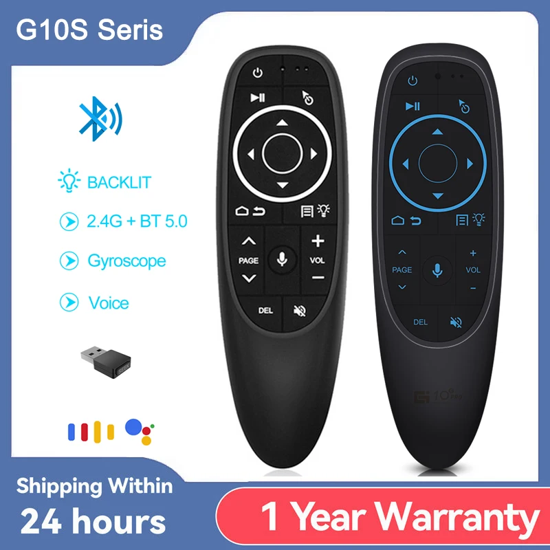 G10S 2,4G Wireless Air Maus G10SPRO Stimme Fernbedienung Gyroskop IR Lernen G10SPRO BT Für Android TV Box Image