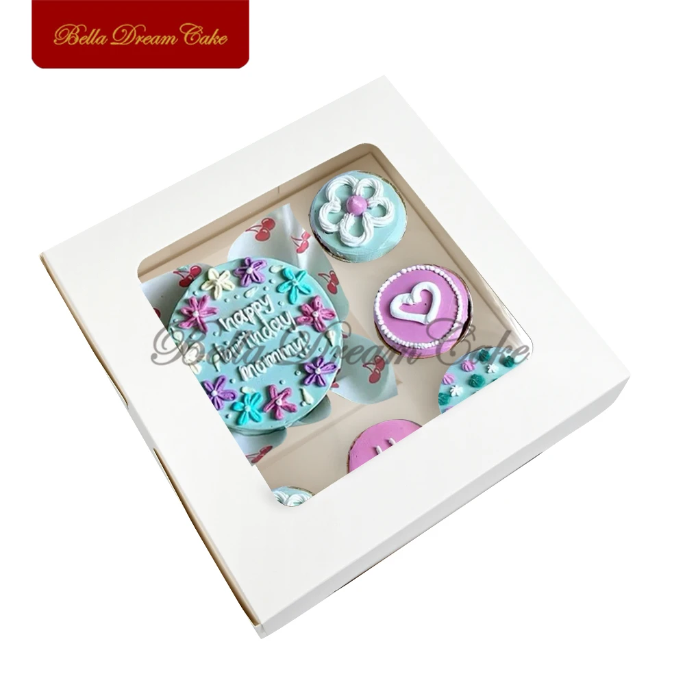 Kleine Bento-Boxen im Kuchen- und Cupcake-Design mit transparentem Deckel, DIY-Dessert-Muffin-Verpackungsbox, Hochzeit, Party, Backzubehör, Kuchen-Werkzeuge Image