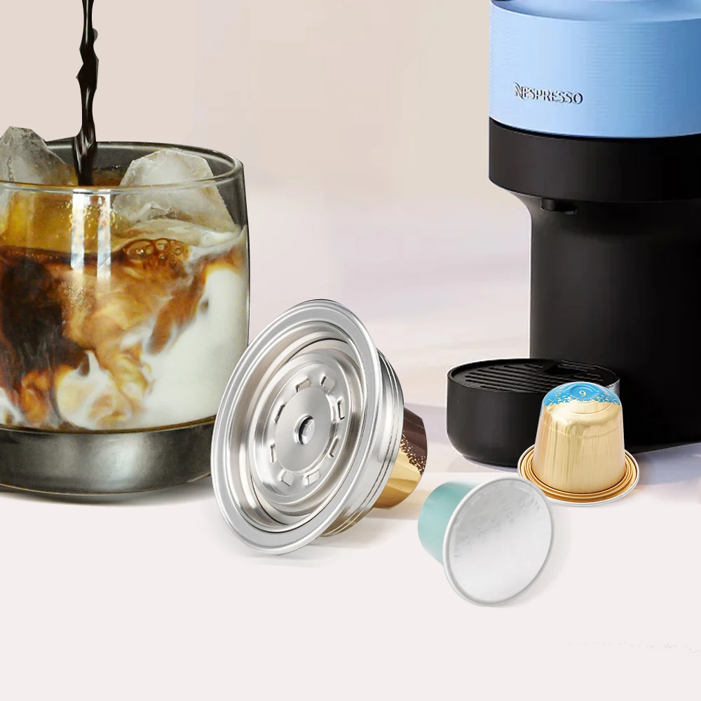 Wiederverwendbarer Kapseladapter für Vertuoline und Vertuo Next Pop Machine, kompatibel mit Nespresso Original Kaffeekapseln
