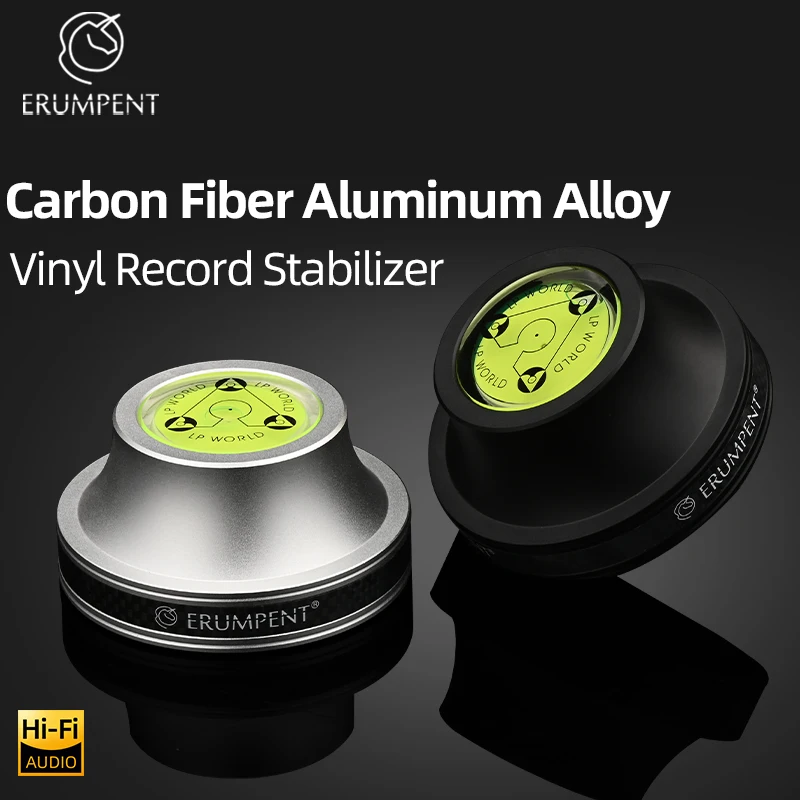 HiFi Disc Stabilisator Plattenspieler Hallo-end Carbon Faser Aluminium Legierung LP Vinyl Schallplatte Disc Stabilisator für Grammophon Tonarm Klemme Image