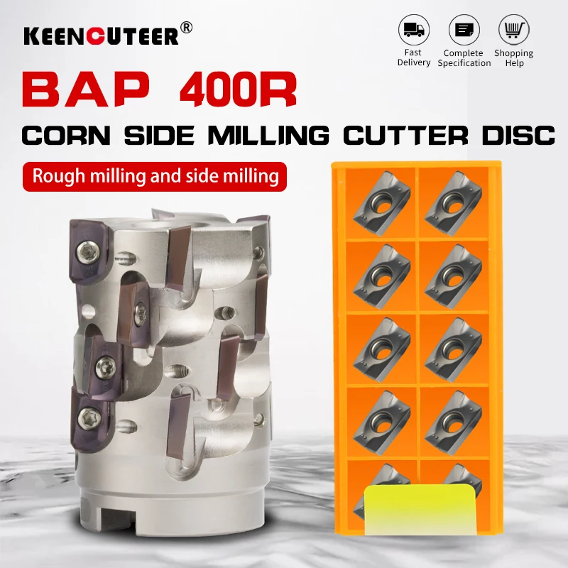 BAP 400R Mais Fräser Disc Hülse Ende Gesicht CNC Fräser Disc Helical Fräser Bar Mais Cob Einsatz APMT1604 Image