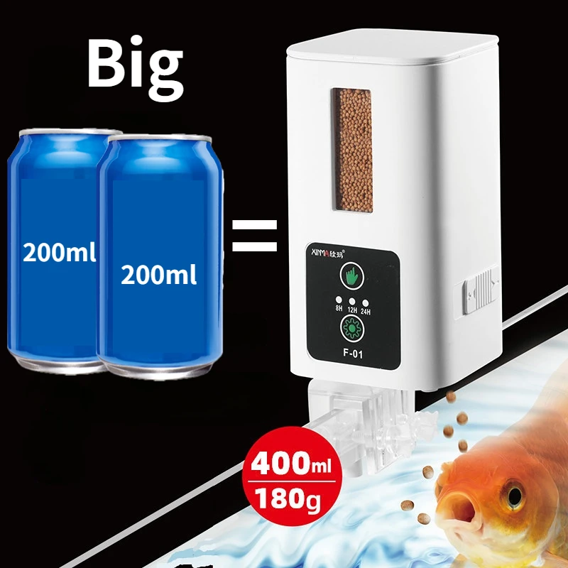 400 ml Aquarium Automatic Feeder Aquarium Intelligente Timing Fischfutterspender mit hoher Kapazität Big Fish Feeder Schildkrötenfütterungstrog Image