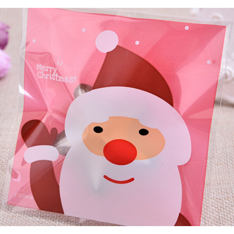 Altre Decorazioni Natalizie, 100 Pezzi 10x10 Sacchetti Autoadesivi Per Imballaggio Natalizio, Sacchetti Di Natale, Sacchetti Di Caramelle, Sacchetti Di Macaron, Sacchetti Di Sapone Fatti A Mano, Sacch