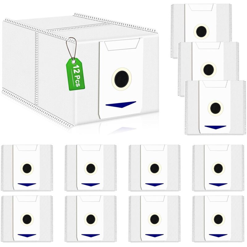Confezione Da 12 Sacchetti Per Aspirapolvere Robot Sacchetto Per Aspirapolvere Per Ecovacs Deebot T30 Omni / T30 Pro Omni Accessori (bianco)