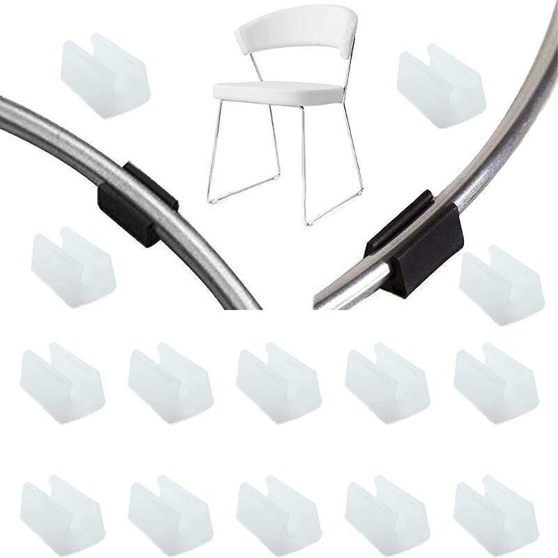 32 Pezzi Tappi Per Gambe Di Sedie Tappi Terminali Per Tubi Cuscinetti Protezioni Per Pavimenti Per Mobili Tappi Per Sedie In Plastica A Forma Di U, Tappi Per Gambe Di Sedie Morsetto Per Tubi In Silico
