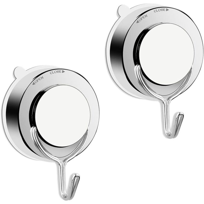 Gancio A Ventosa, Gancio A Ventosa Per Bagno, Wc, Cucina, Gancio A Parete Con Ventosa, Potente Gancio Per Asciugamani, Gancio Per Doccia In Acciaio Inossidabile (2)