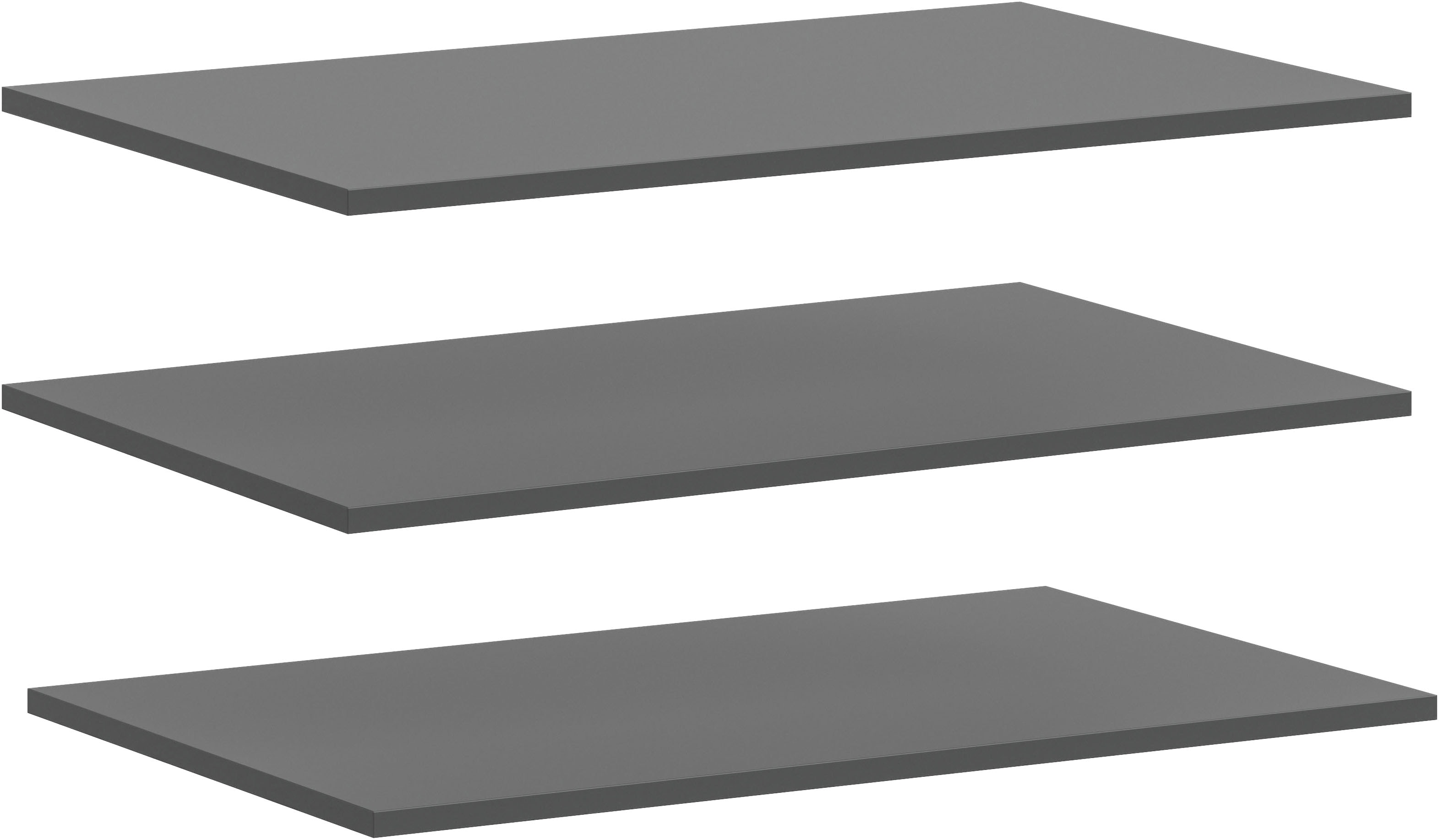 Einlegeboden HOME AFFAIRE "SKARDE, 3er Set, Breite 77cm", anthrazit, B:77cm H:2cm T:33cm, FSC-zertifizierter Holzwerkstoff, Einlegeböden, Einlegeboden, in verschiedenen Farben erhältlich, Fachböden, Böden, E-Böden,Bodenset