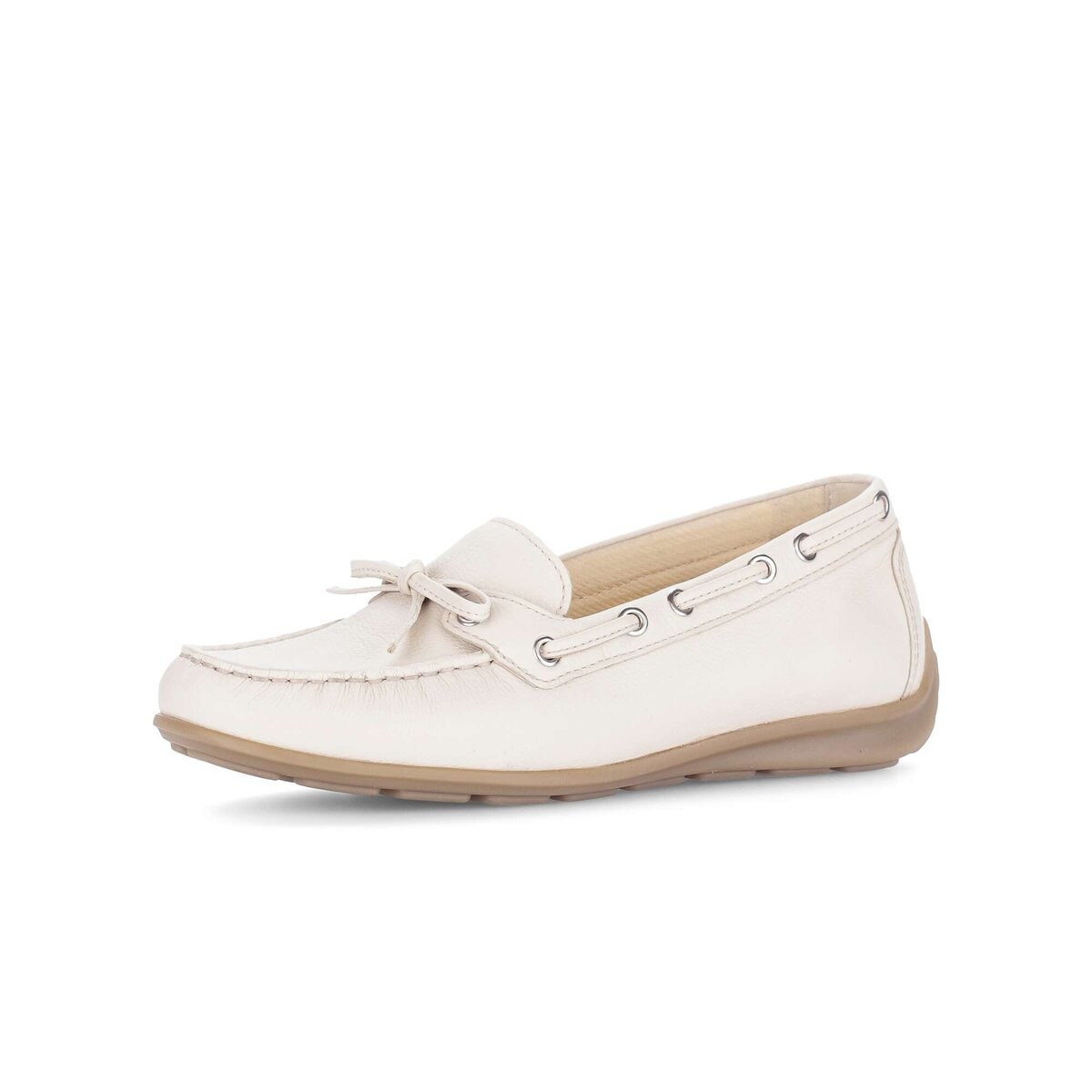 Mokassin GABOR "Mokassin", Damen, Gr. 40,5, creme, Schuhe Mokassin