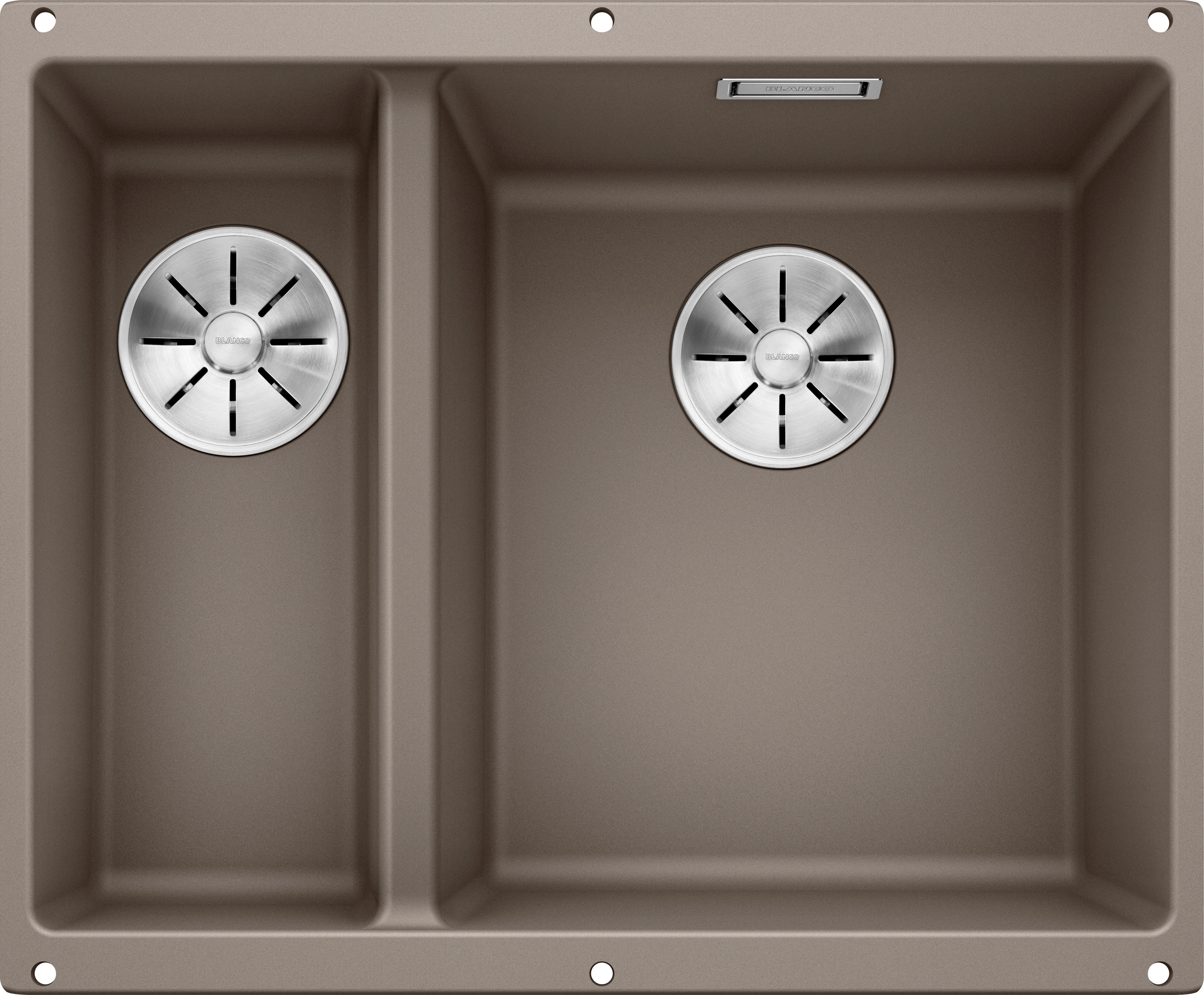 Granitspüle BLANCO "SUBLINE 340/160-U", grau, B:55,5cm H:19cm, Verbundwerkstoff, Küchenspülen