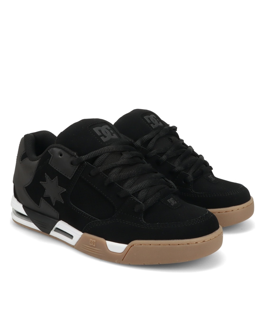 Sneaker DC SHOES "DC Command", Herren, Gr. 14(48), schwarz, gum, Obermaterial:50.46% Leder, 49.54% Synthetikmaterial;, Schuhe Sneaker
