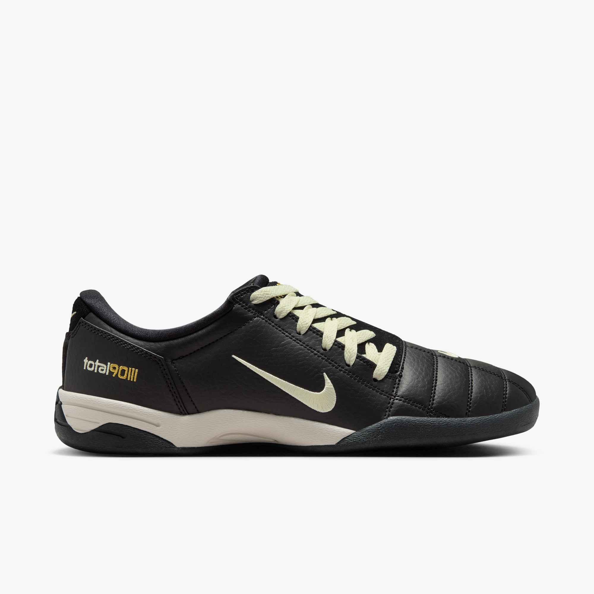Sneaker NIKE SPORTSWEAR "TOTAL 90", Damen, Gr. 44, schwarz, coconut milk, metallic gold, Leder, Synthetik, Schuhe Sneaker