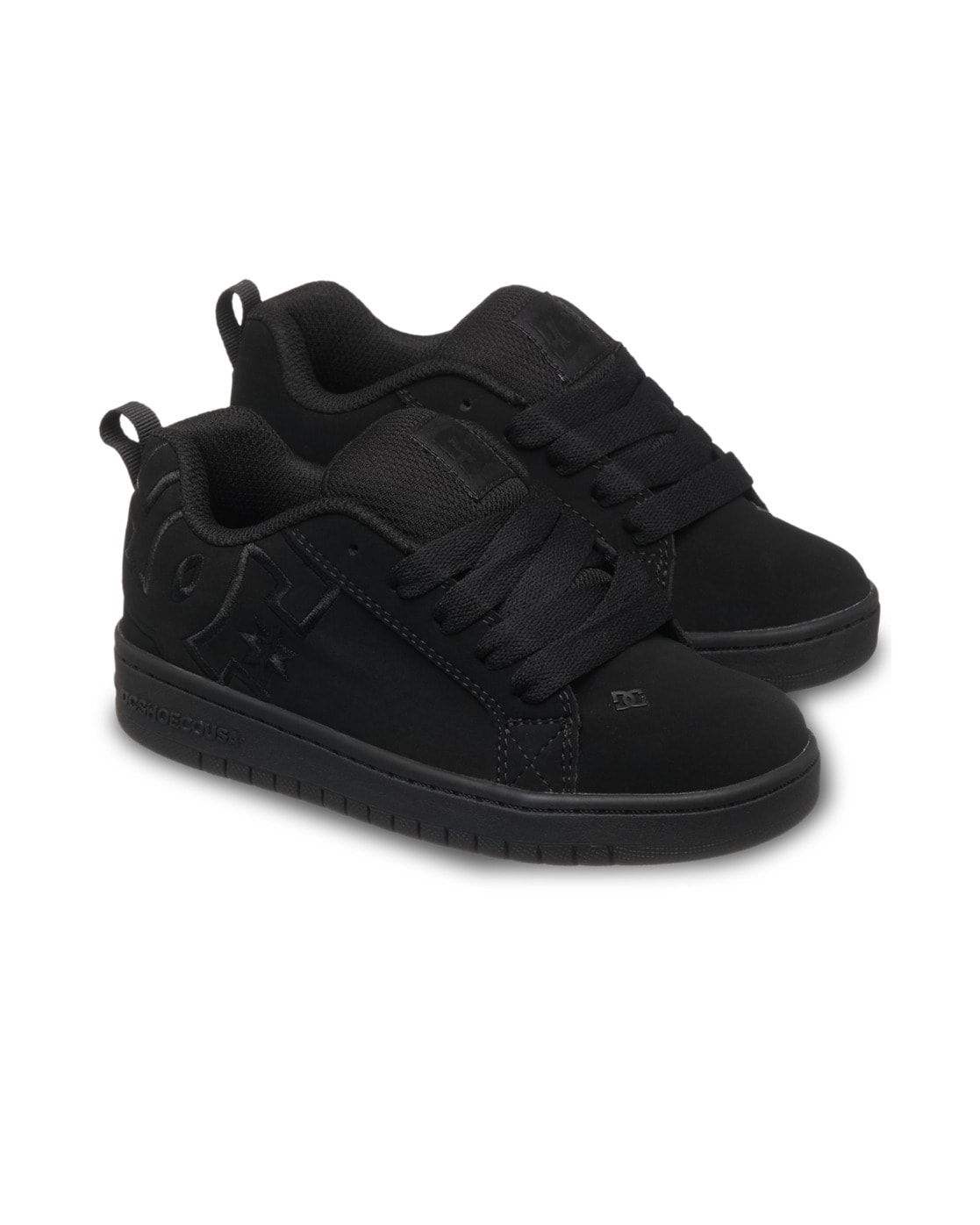 Sneaker DC SHOES "Court Graffik", Damen, Gr. 4,5(35,5), schwarz, schwarz, Obermaterial:Obermaterial: Leder / Futter: Textil / Außensohle: Gummi;, Schuhe Sneaker