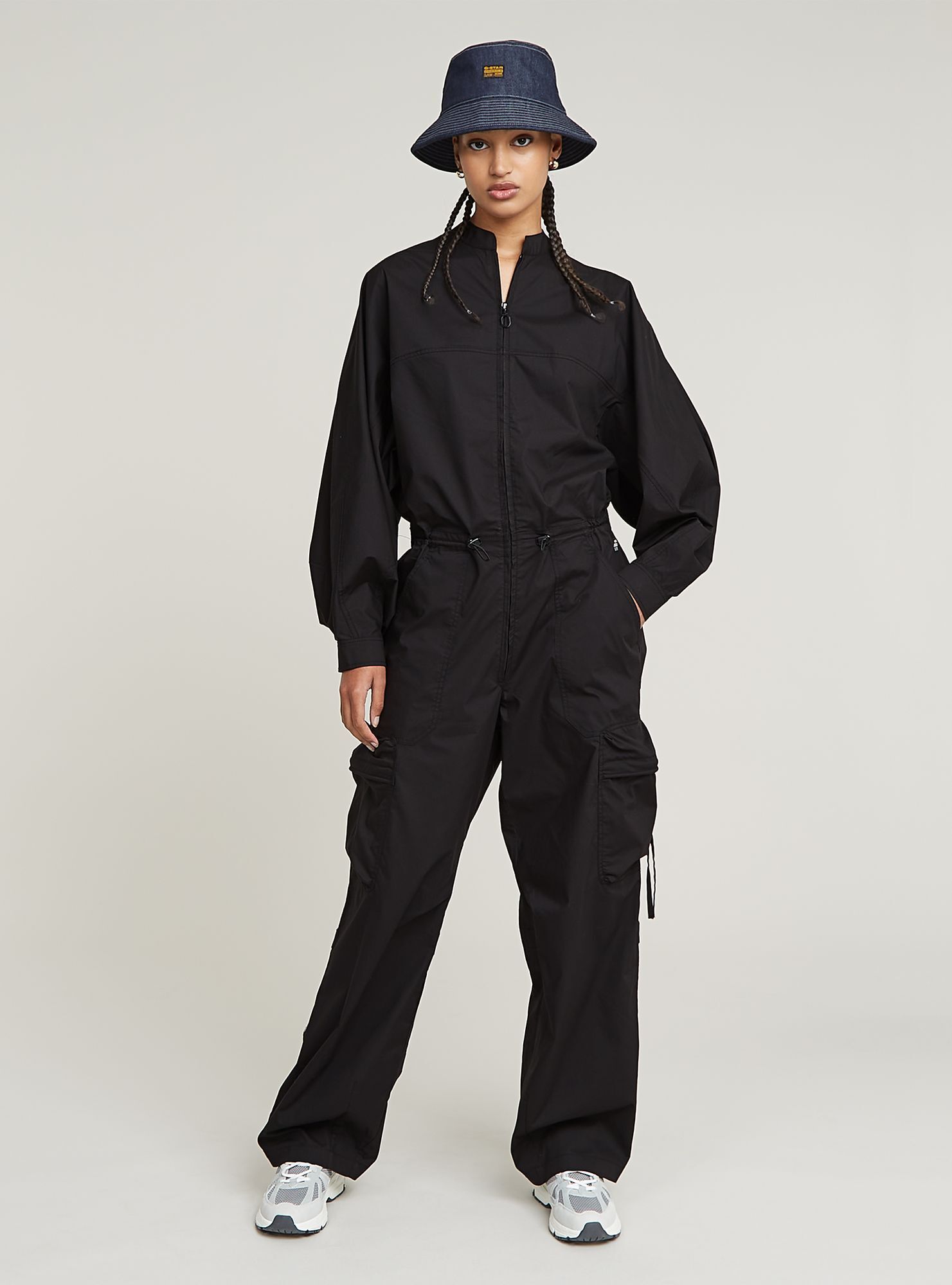 Jumpsuit G-STAR "Balloon Jumpsuit", Damen, Gr. XXS, Normalgrößen, dk schwarz, Obermaterial: 65% Baumwolle, 35% Polyester, Overalls Jumpsuit