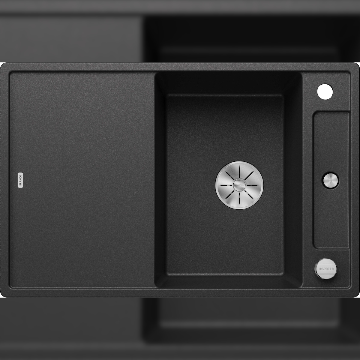 BLANCO GmbH + Co KG BLANCO AXIA III 45 S Einbauspüle SILGRANIT anthrazit ab 45 cm mit Brett