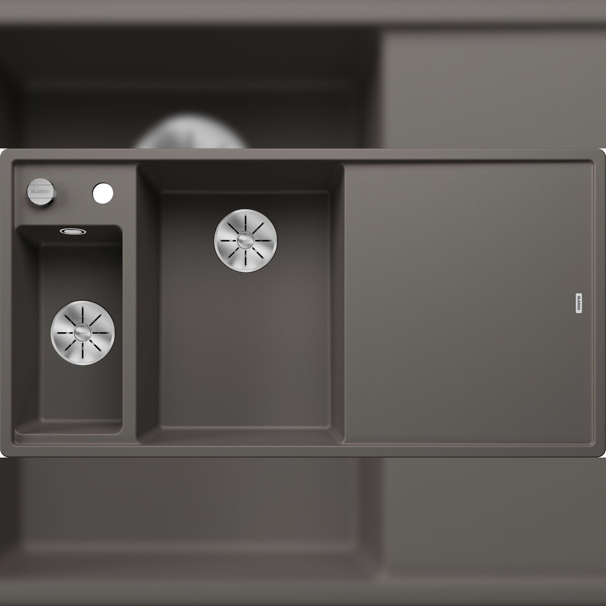 BLANCO GmbH + Co KG BLANCO AXIA III 6 S Einbauspüle SILGRANIT vulkangrau ab 60 cm mit Brett Image