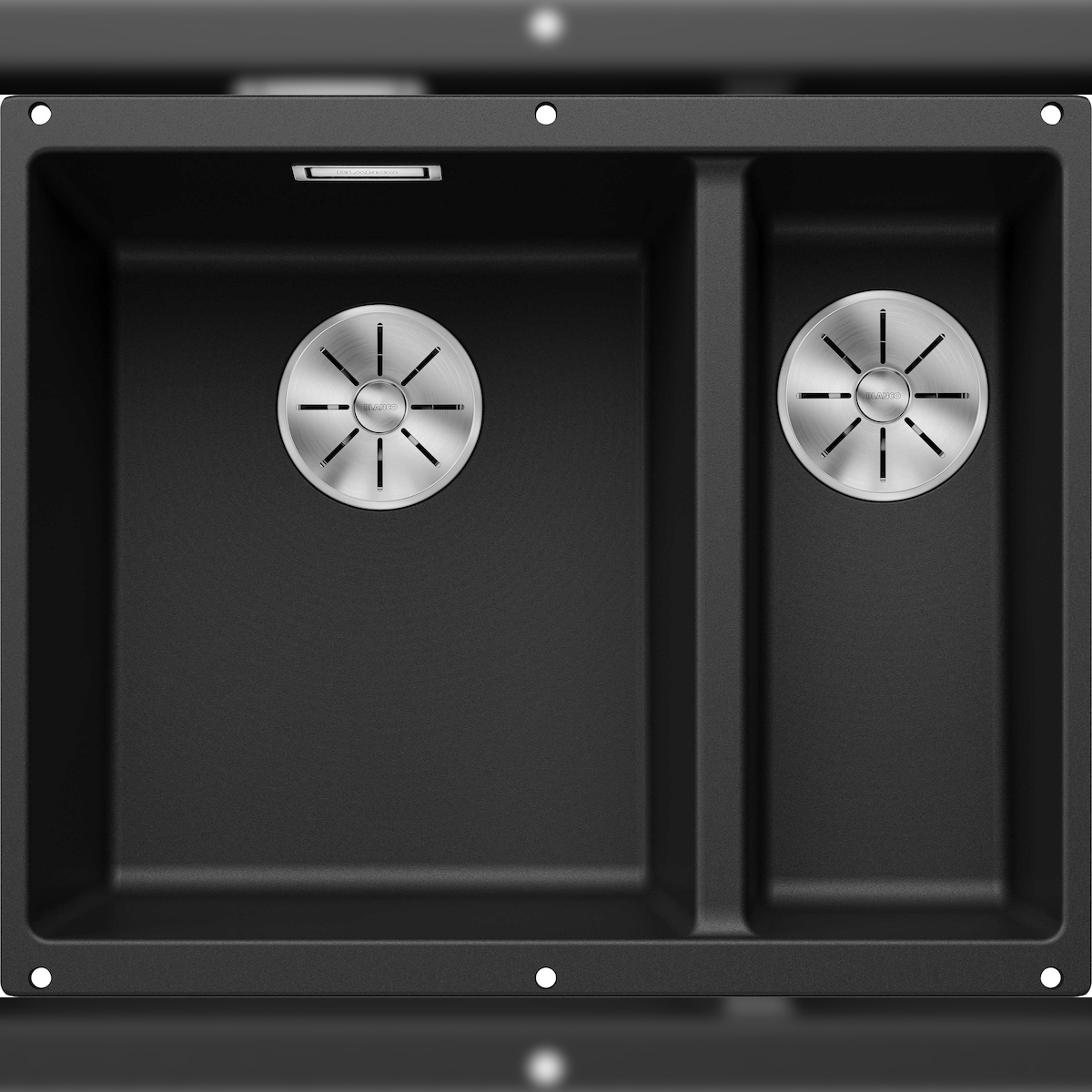 BLANCO GmbH + Co KG BLANCO SUBLINE 340/160-U Einbauspüle SILGRANIT schwarz ab 60 cm Image