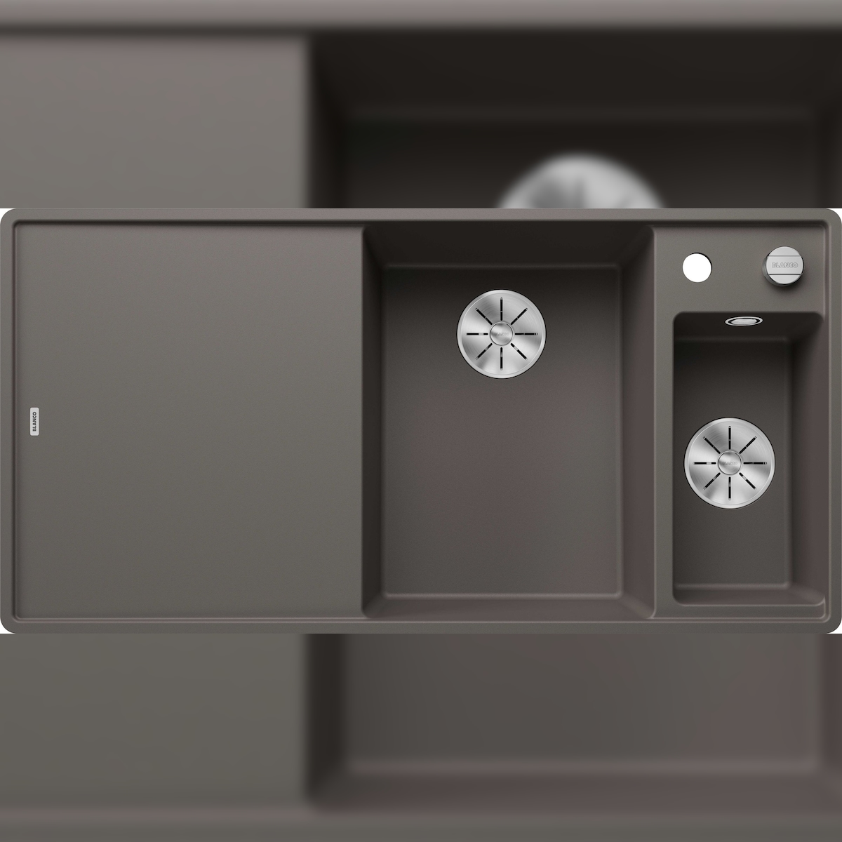 BLANCO GmbH + Co KG BLANCO AXIA III 6 S-F Einbauspüle SILGRANIT vulkangrau ab 60 cm mit Brett Image