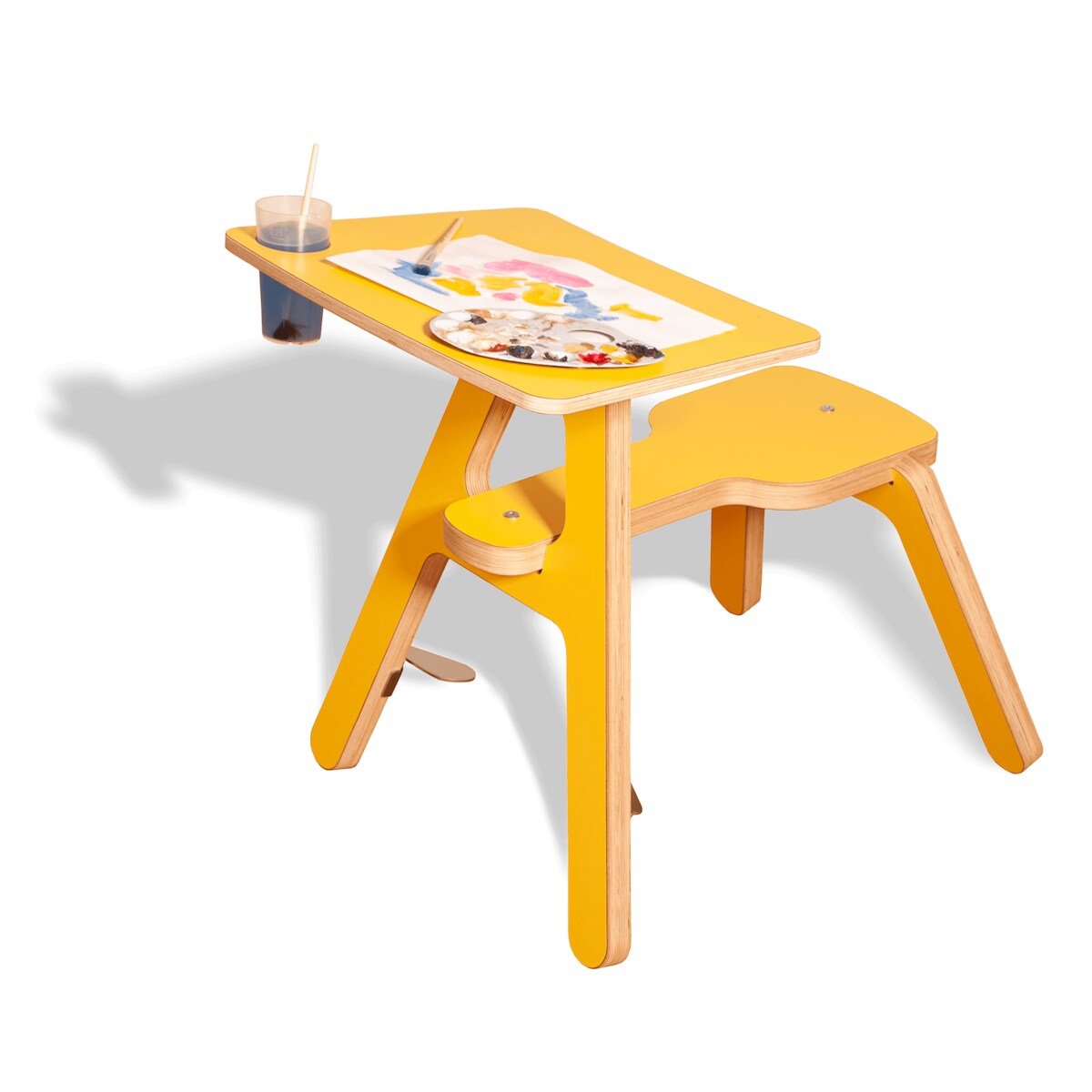 timkid Malbank CLEXO sonnengelb mit verstellbarer Fußstütze Image