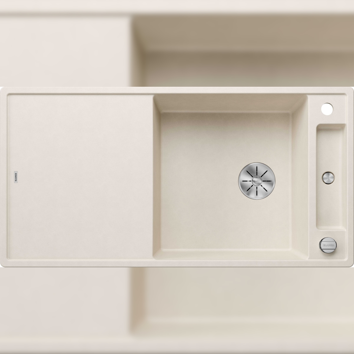 BLANCO GmbH + Co KG BLANCO AXIA III XL 6 S Einbauspüle SILGRANIT softweiß ab 60 cm mit Brett Image