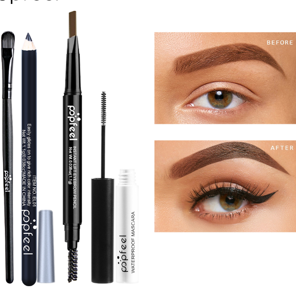 Complete Eye Makeup Set, Eyeshadow Palette, Mascara, Eyeliner, Eyebrow Pencil, Makeup Kit Box For Gifts b